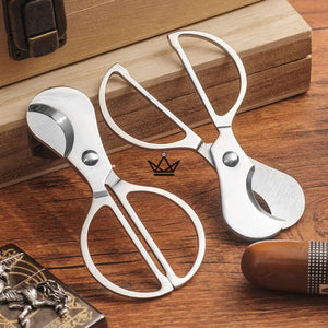 Coupe-cigare Ciseaux SLYKE — Acier Inoxydable Argenté, Coupe Précise Tous Formats - ["maj-filtre"] - Coupe Cigare - Cadeau, Noël, Anniversaire, Original, Fête des pères, fête des mères - Atelier Atypique