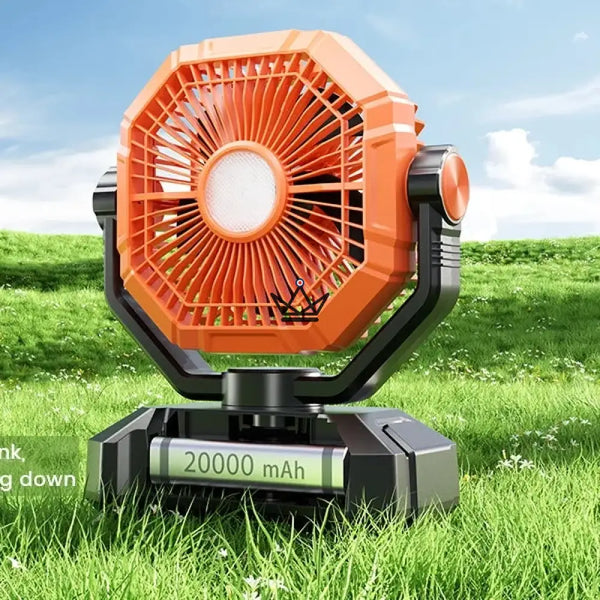 NOELY Tragbarer Akku-Ventilator — 20.000 mAh, LED & Powerbank