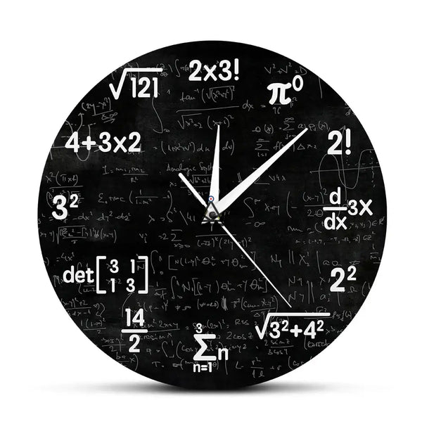 Wanduhr Schultafel mathematische Gleichungen - THEOREMA
