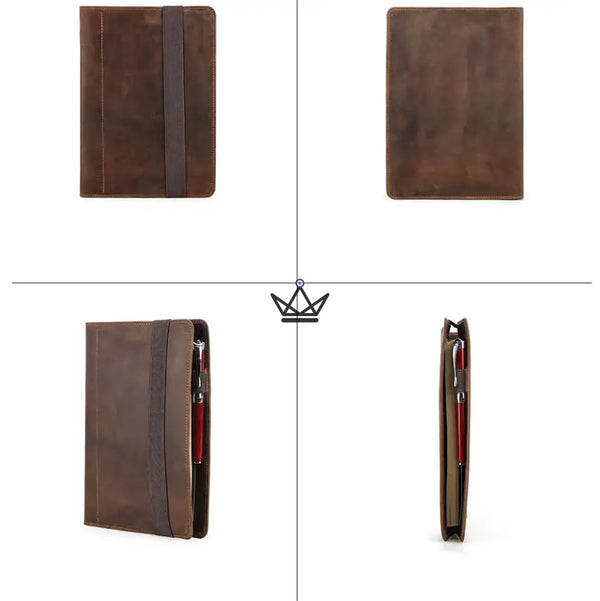 Organiseur A5 en Cuir personnalisable  — VOYAGEUR Agenda