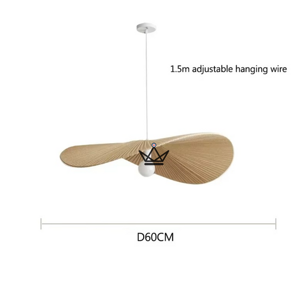 Verti Wabi Pendelleuchte – Design-Kronleuchter 60 & 80 cm | Weiß, Beige, Leinen
