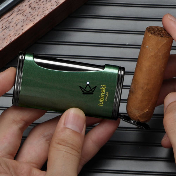 Deluxe Torch Lighter &amp; Cigar Cutter Pack - Apollo King