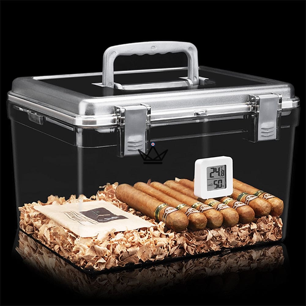 Crystal Square Cigar Humidor – Modern and Transparent Design – Atelier ...