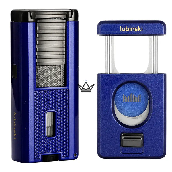 Deluxe Torch Lighter &amp; Cigar Cutter Pack - Praetor King