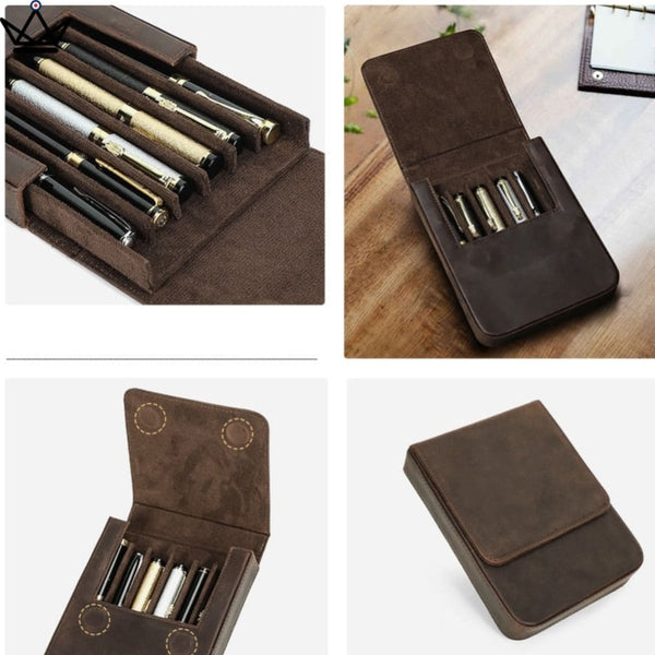 Etui en cuir de luxe pour stylo plume - Magnus (personnalisable)