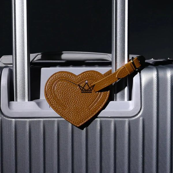 Personalisierbarer Gepäckanhänger aus Leder – Voyageur-Wappen