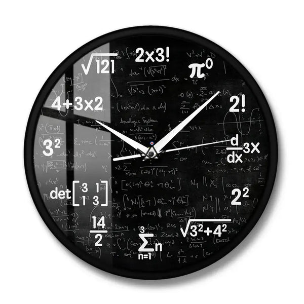 Wanduhr Schultafel mathematische Gleichungen - THEOREMA