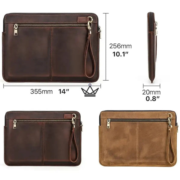 Personalisierbare Lederhülle für MacBook AIR & PRO – Voyageur Centurion