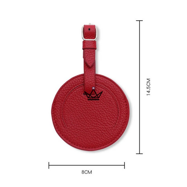 Personalisierbarer Gepäckanhänger aus Leder – Voyageur-Wappen