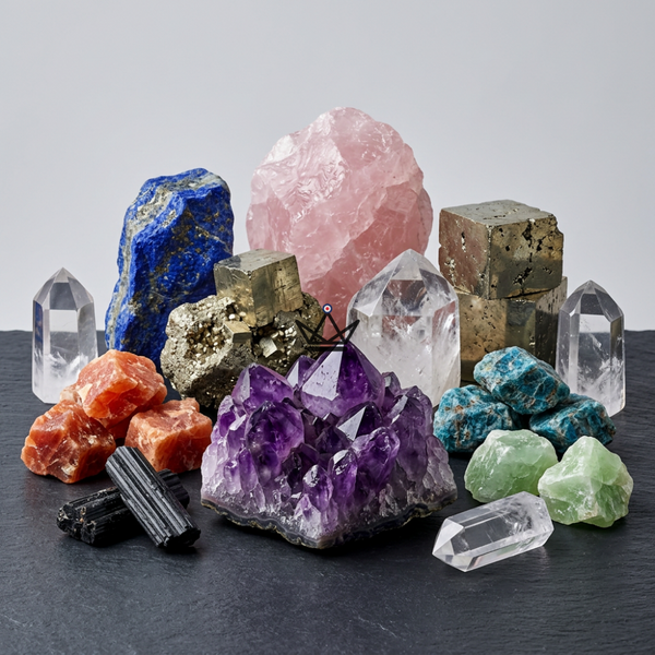 Rohe Mineralien zum Sammeln, 4er-Pack Steine nach Wahl oder 100-g-Beutel — LITHOS – 26/26