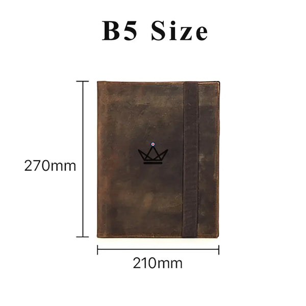Porte-documents en cuir personnalisable - Tablette & carnet A5 / B5 - VOYAGEUR Folio