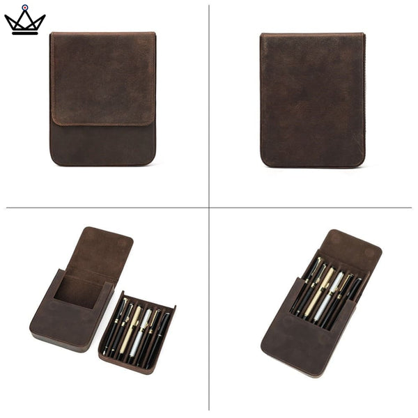 Etui en cuir de luxe pour stylo plume - Magnus (personnalisable)