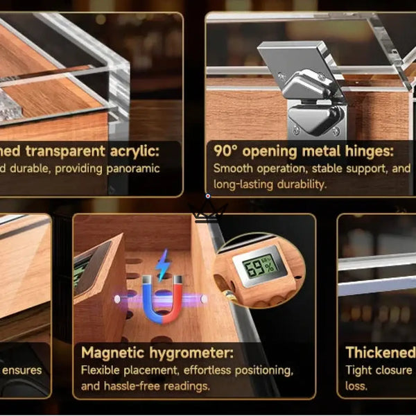 Aerion Vault Luxus-Zigarrenhumidor – Eleganz und Transparenz