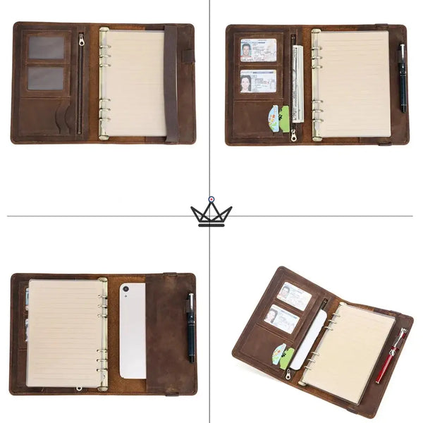 Organiseur A5 en Cuir personnalisable  — VOYAGEUR Agenda