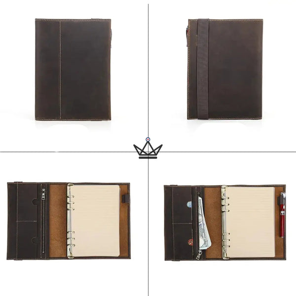 Personalisierbarer Notizbuch-Organizer aus Leder A5 – VOYAGEUR Winko
