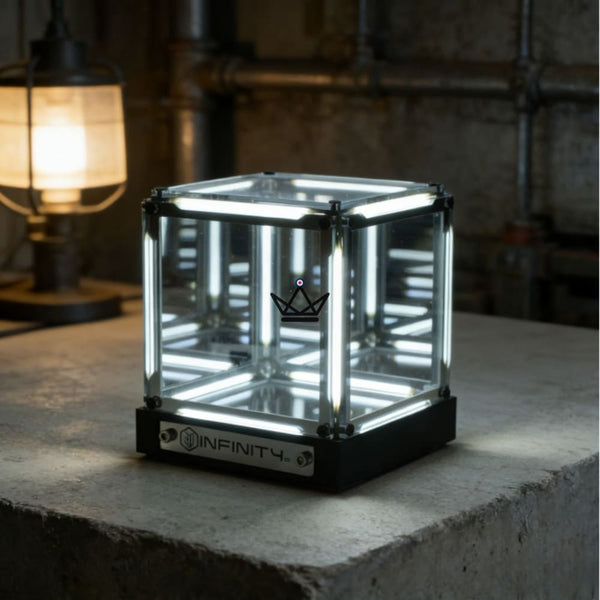 Wiederaufladbare LED-Hypercube-Lampe mit Unendlichkeitseffekt - QUANTA
