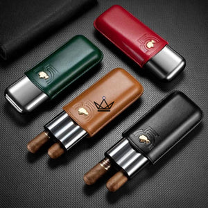 Etui à cigares en cuir - Savoy 50' Edition - [] - etui cigare - Cadeau, Noël, Anniversaire, Original, Fête des pères, fête des mères - Atelier Atypique