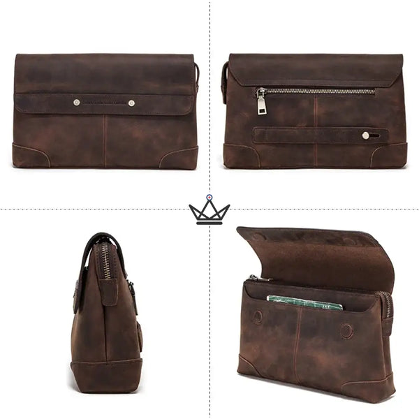 Personalisierbare iPad mini-Organizer-Tasche aus Leder mit Handschlaufe — Voyageur MANUSCRIT – 5/10