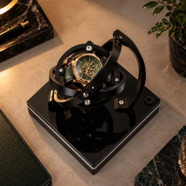 Uhrenbeweger Automatik GYROSCOPICA – Gyroskopische 360°-Drehung, 3h/9h, Herren & Damen – 3/9