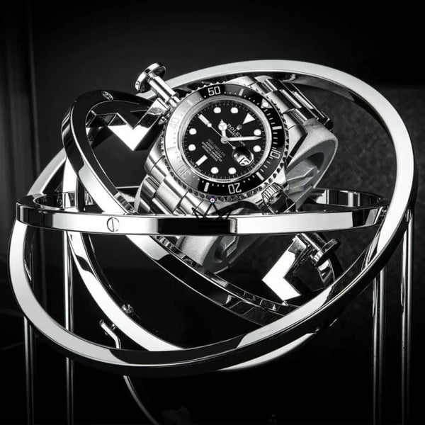 Uhrenbeweger für 1 Uhr unter einer Kuppel mit gyroskopischen Ringen - ASTROLABE