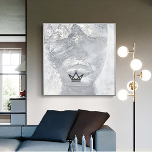 Peinture à l'huile sur toile XXL - Blanc Évocateur - [] - toile - Cadeau, Noël, Anniversaire, Original, Fête des pères, fête des mères - Atelier Atypique