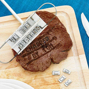 Fer à marquer barbecue personnalisable GRIZLY— 55 lettres interchangeables | fer & bois - ["maj-filtre"] - Objets Scientifiques - Cadeau, Noël, Anniversaire, Original, Fête des pères, fête des mères - Atelier Atypique